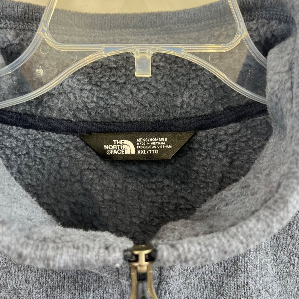 The North Face Mens XXL Blue Fleece Jacket Full-Zip Polyester Warm Outerwear - Picture 3 of 9